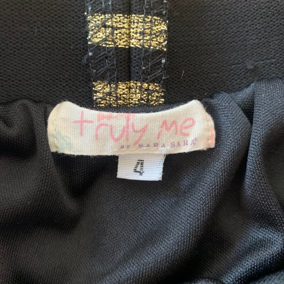 Truly Me Black/Gold Polka Dot Skirt Size 4 - Picture 2 of 2